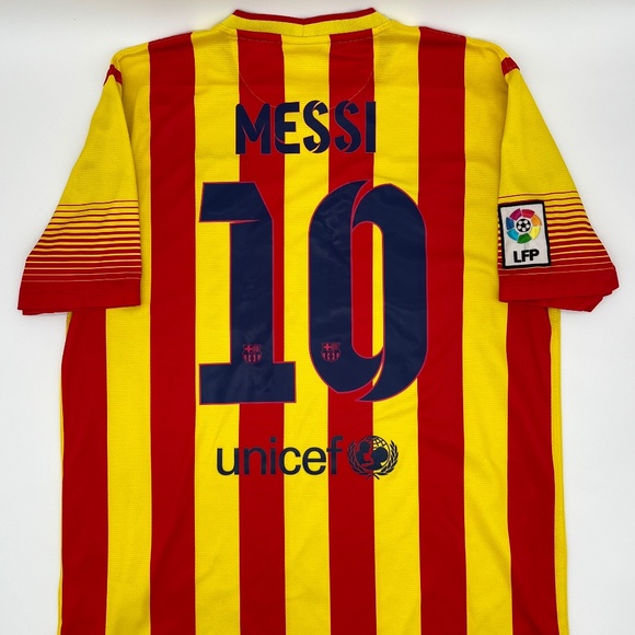 Messi #10 Barcelona 2013/2014 Away ORIGINAL Nike VTG Rare Soccer Jersey (L) - Picture 1 of 9